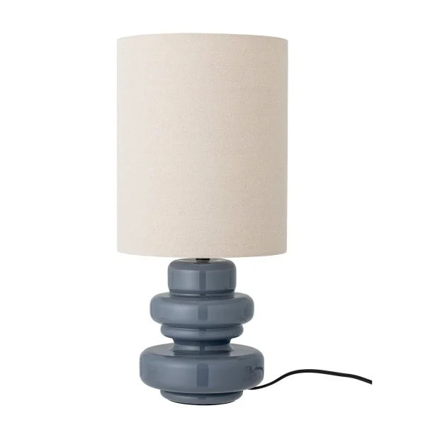 Bloomingville Fabiola tafellamp blauw beige glas Hoogte: 51 cm