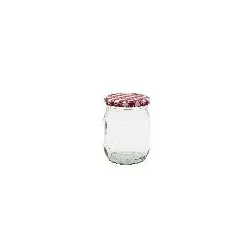 R-222202020 Vorratsglas 580ml karo/rot