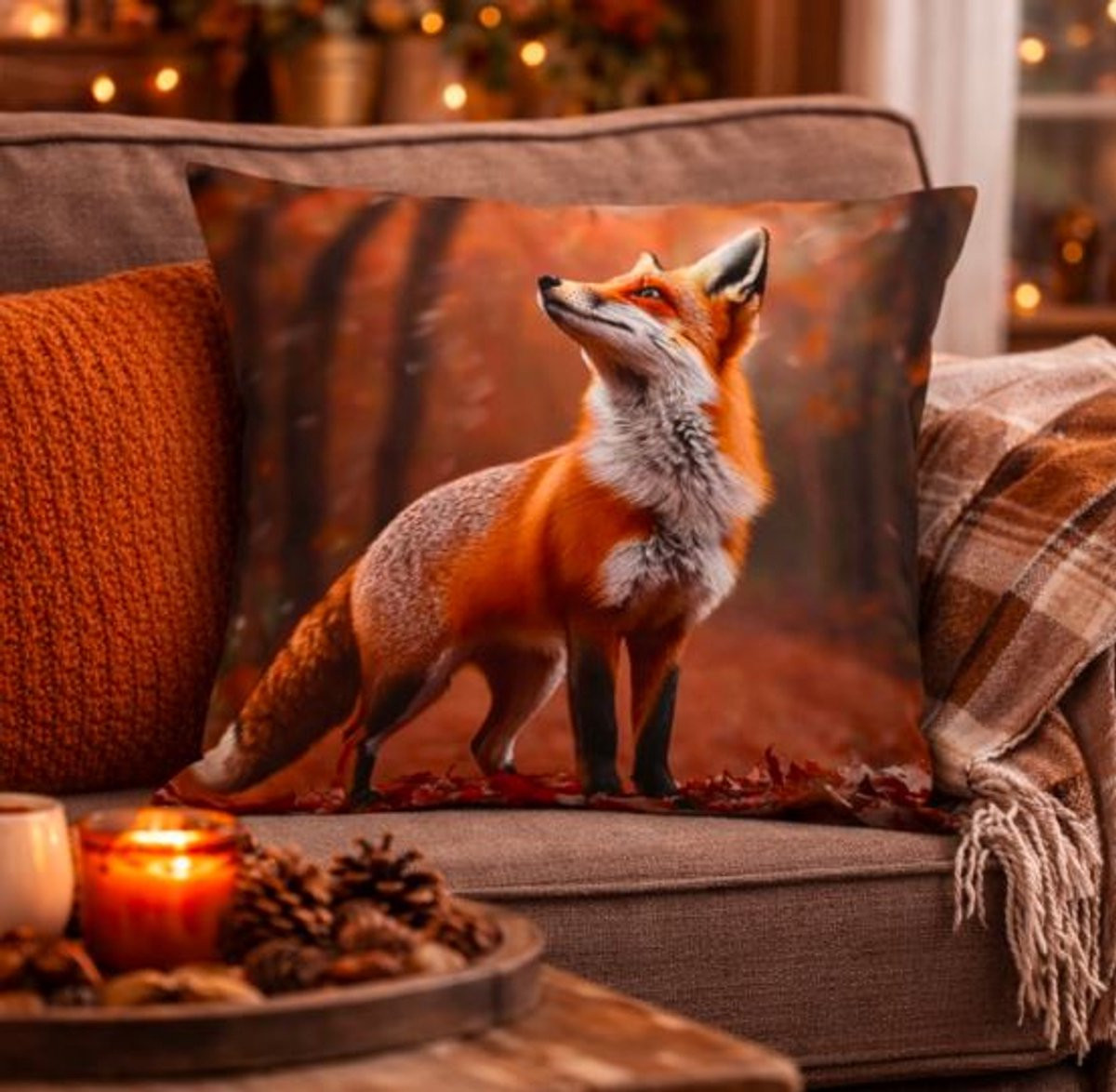 Kussenhoes Autumn Fox Collection 45 x 45 cm