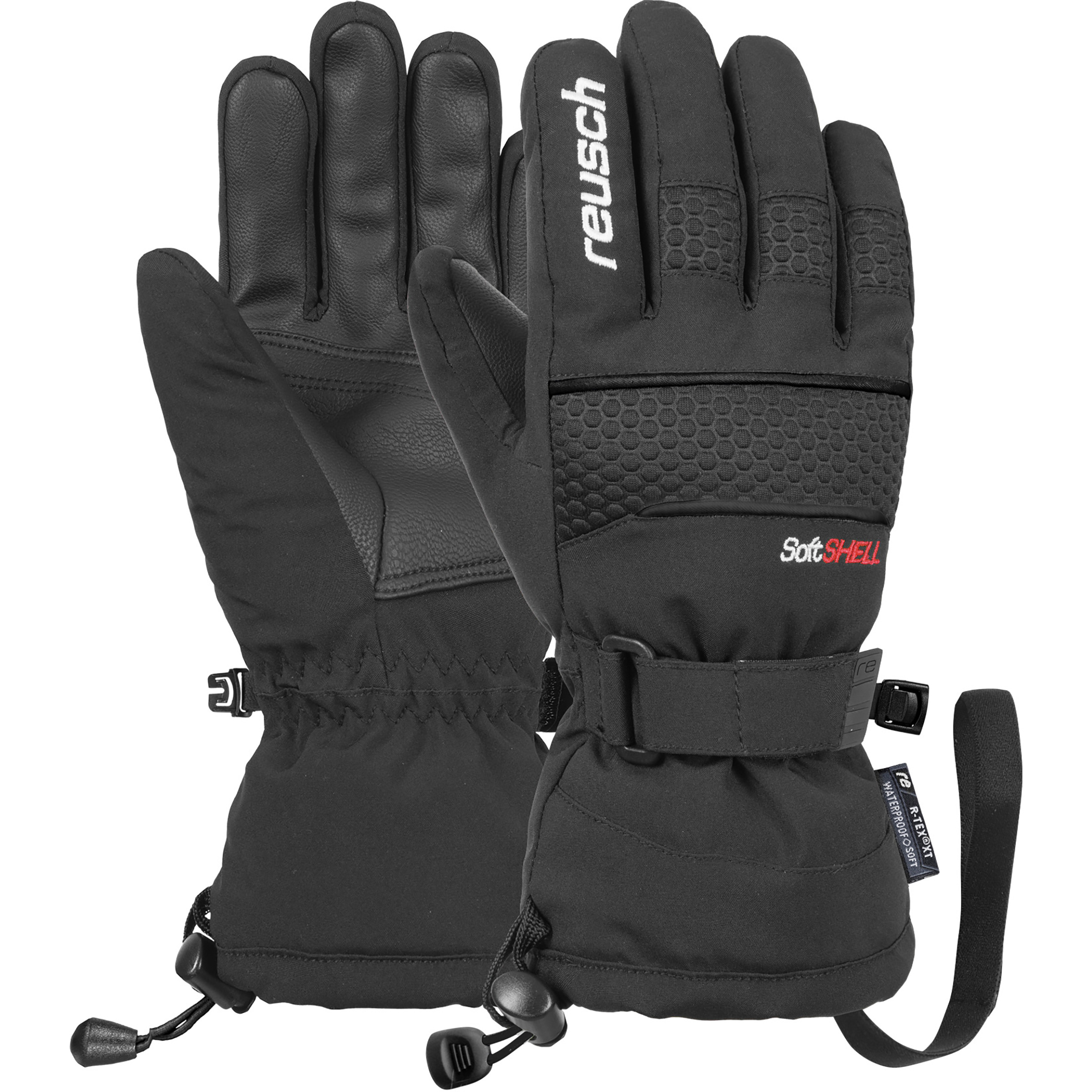Reusch Connor R-Tex XT Kinder Fingerhandschuhe schwarz Größe 3 Skifahren Elastisch Wasserabweisend