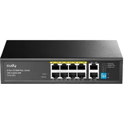 Cudy FS1010PG network switch Fast Ethernet (10/100) Power over Ethernet (PoE) Black (10 Ports), Netzwerk Switch, Schwarz