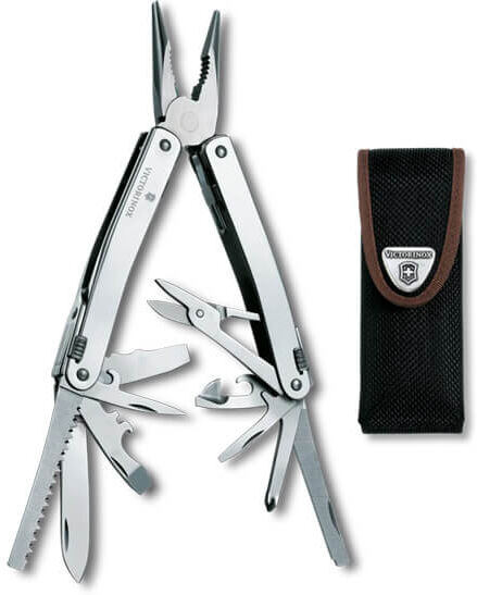 Victorinox Swiss Tool Spirit X with Leather Pouch