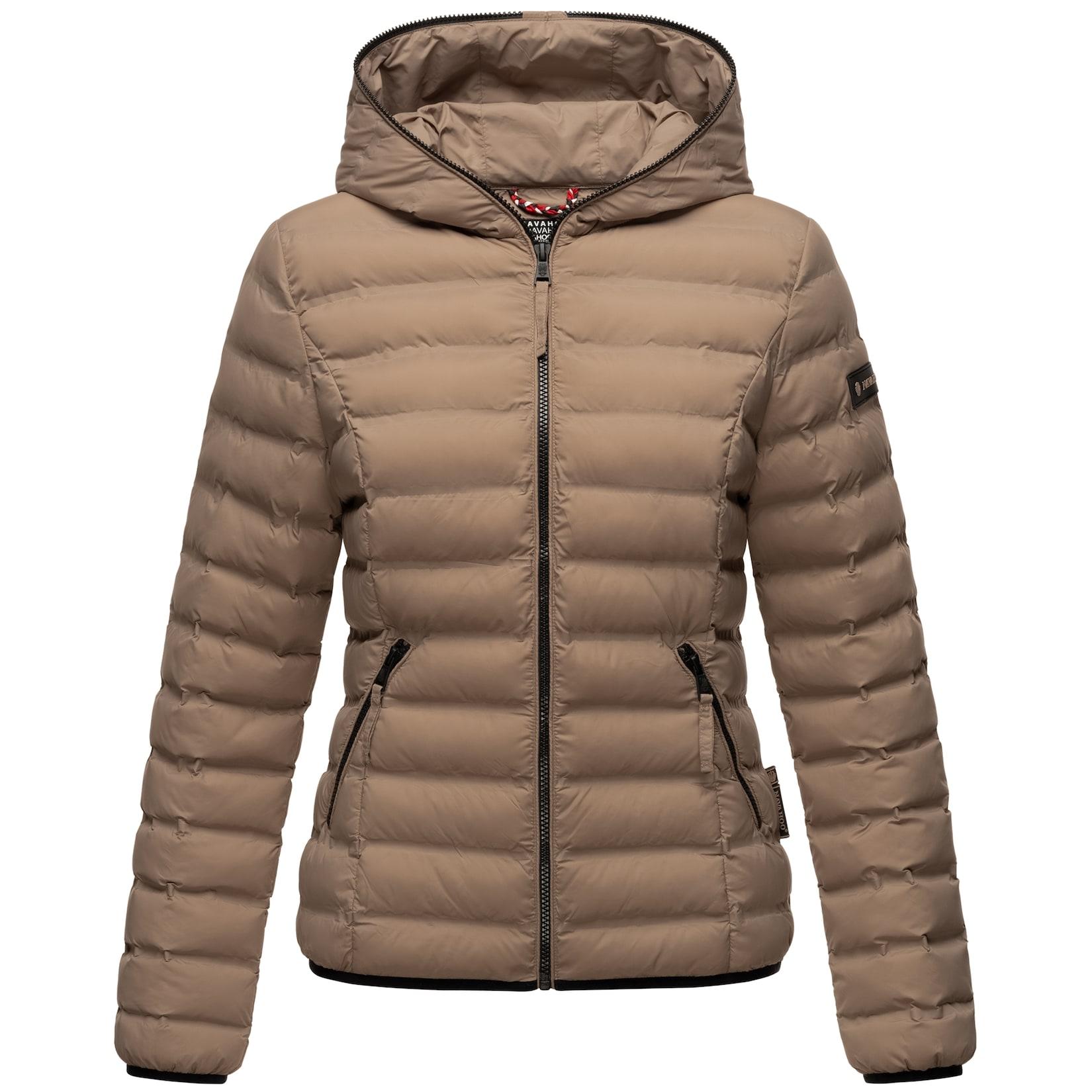 NAVAHOO Damen Stylische Steppjacke Übergangsjacke mit Kapuze Neevia