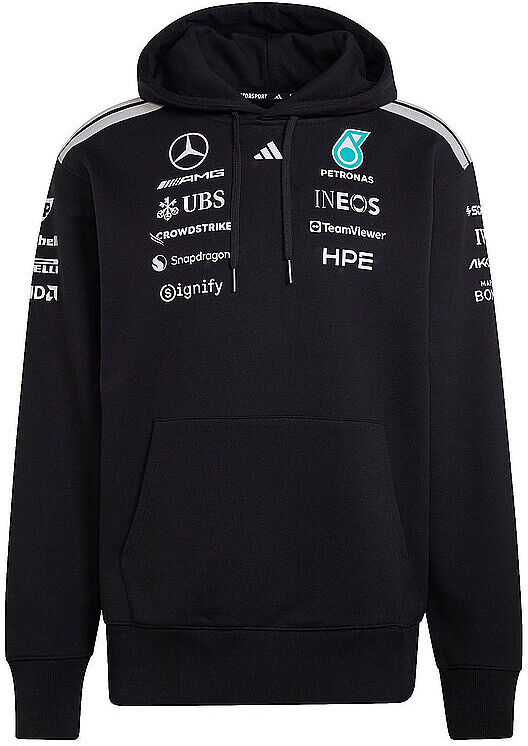 Adidas Herren Kapuzenjacke Mercedes AMG Petronas Formula1 Team Driver schwarz   XL M