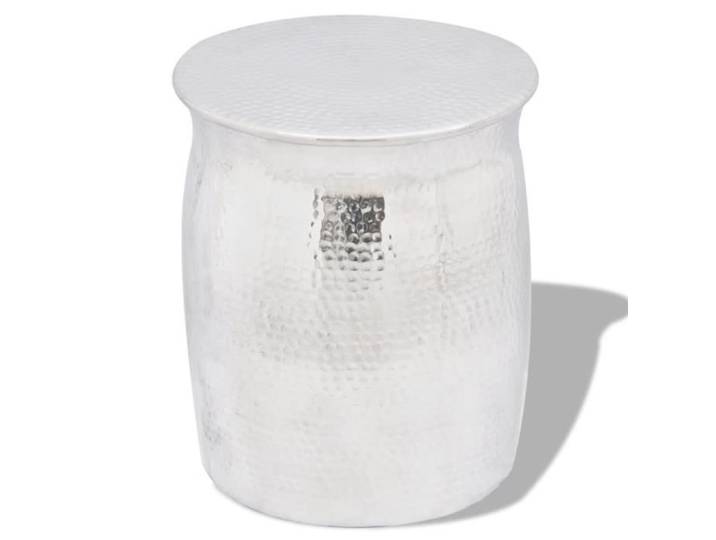 JILI - BEST Table basse-tabouret martelé en aluminium Argenté (7750)
