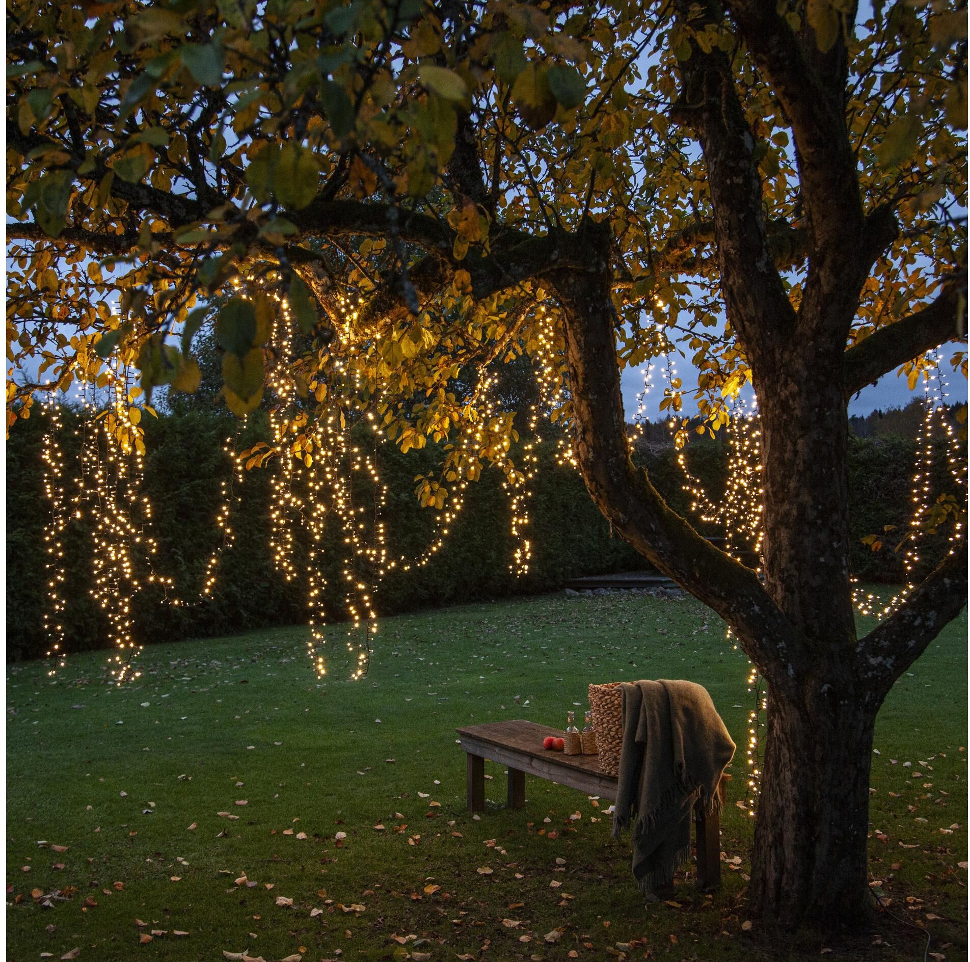 LED-Lichterkette "Lichterkette Shiny IP44, Warmweiss, 800 LED's, 1600.00 cm", weiß, neutral, B:0,5cm, Lichterketten, LED-Lichterkette weiß, neutral Einheitsgröße