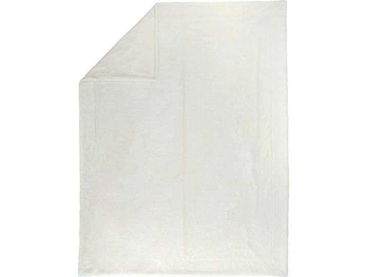 Novel Decke, Weiss, Textil, Uni, 150x200 cm, AZO-frei, pflegeleicht, Double face, Heimtextilien, Wohntextilien, Decken, Kuscheldecke