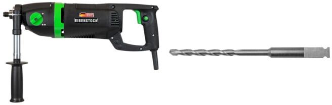 Set Eibenstock EHD 2002 S Diamant-Trocken-Kernbohrmaschine + Eibenstock Zentrierbohrer für Staubabsaugung HB (Nutzlänge: 70 mm, 130 mm lang)