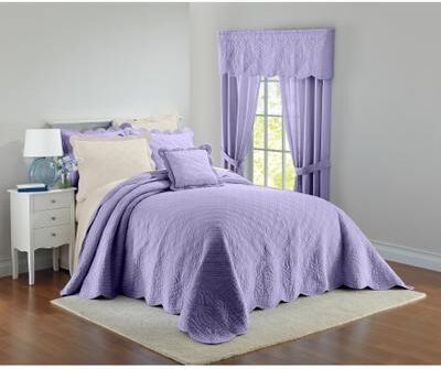 100% Cotton Florence Oversized Bedspread by BrylaneHome in Lilac (Size FULL)