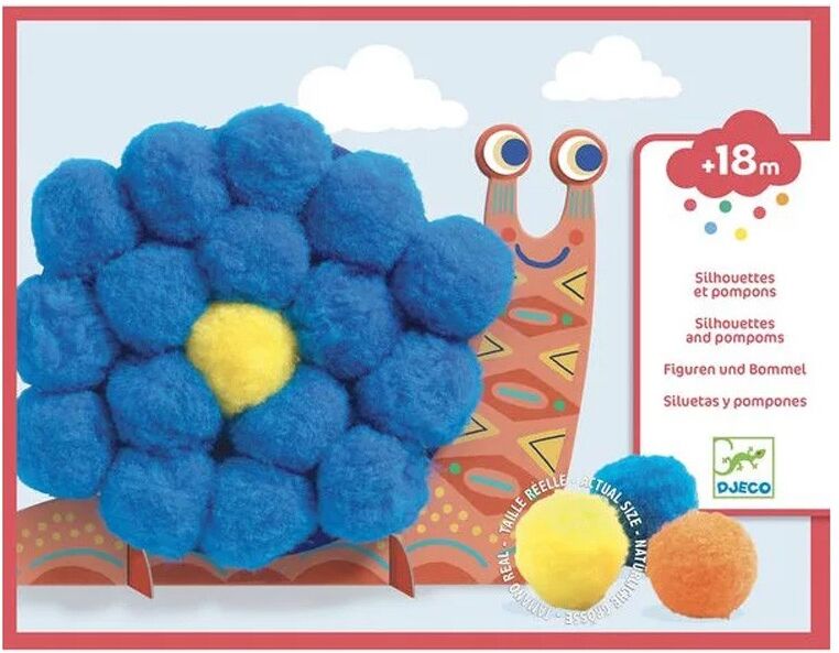 Silhouettes et pompons Animaux tout doux - Djeco