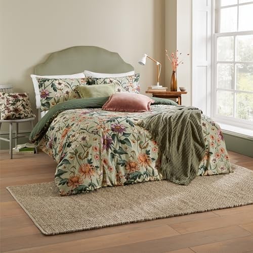 Wylder Nature Wallflower Botanische Dekbedovertrek Set - Groen - 1-persoons