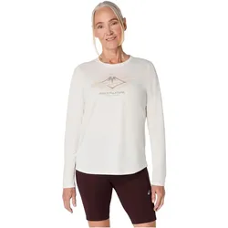 ASICS, Damen, Sportshirt, Fujitrail Logo Langarm-Oberteil Weiss (S), Weiss