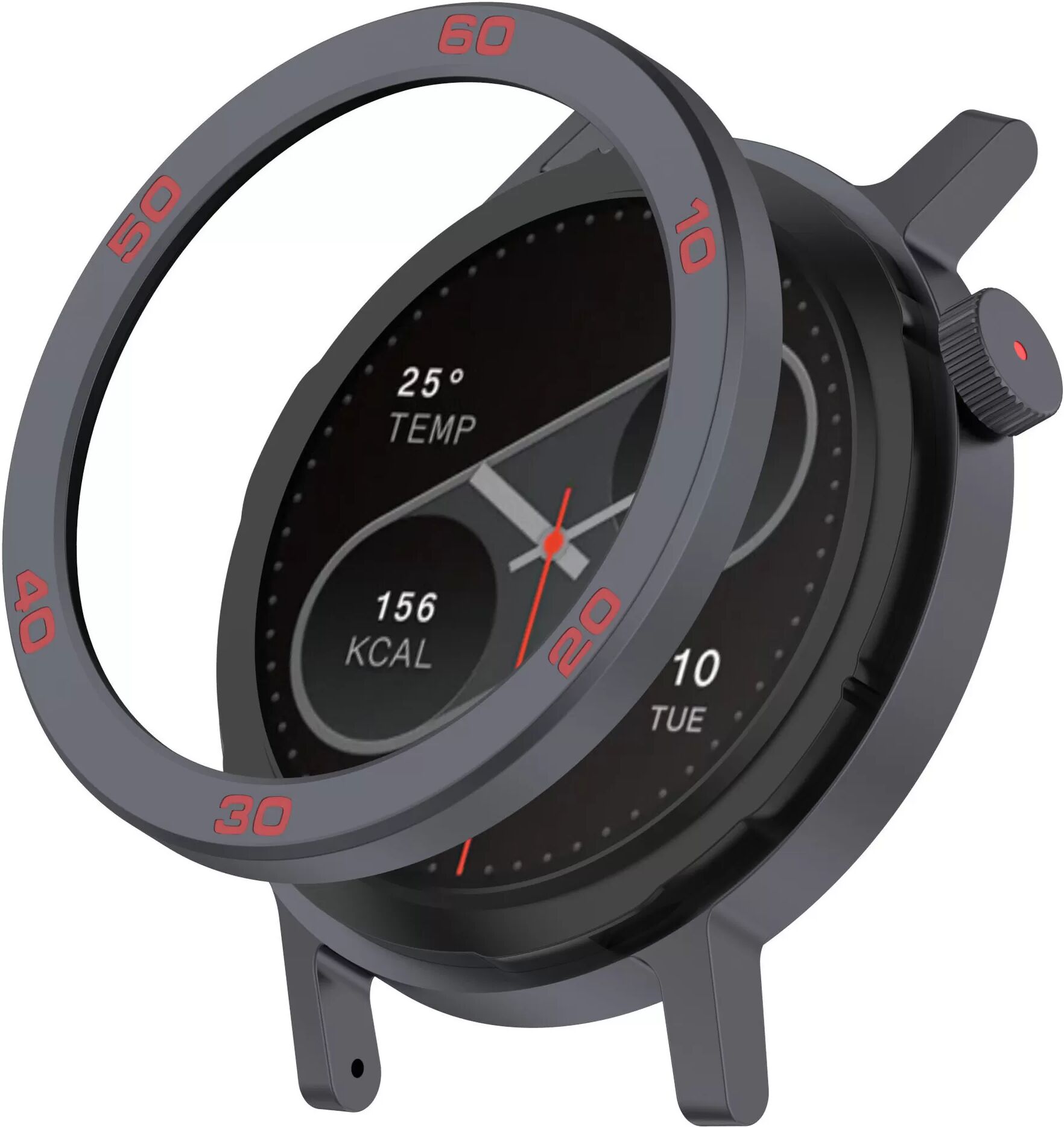 INF Uhrengehäuse +Displayschutzfolie für CMF Watch Pro2 Grau