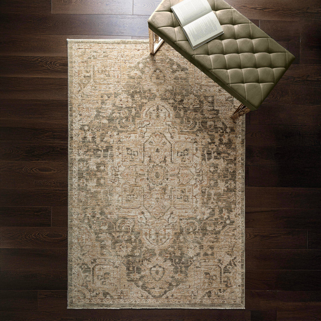 Langley Street Madeleine Serapi Vintage Green Area Rug Green Rectangle 120 x 160 cm