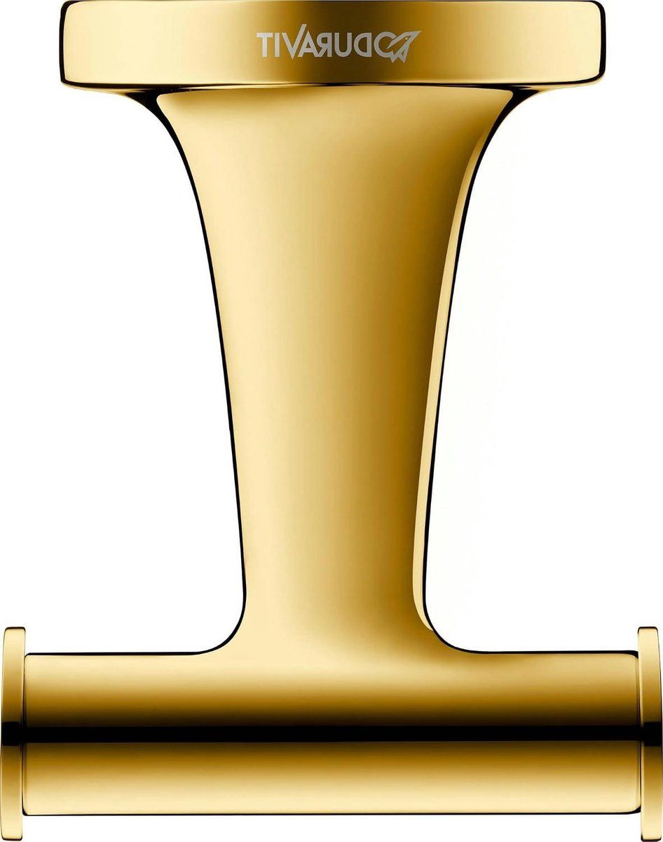 Handdoekhaak Dubbel Goud - Badkamer Accessoire voor het Ophangen van Handdoeken - 76 cm