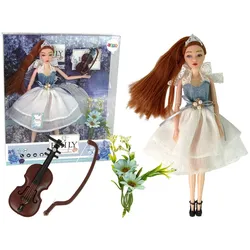 Babypuppe Emily Violine Blumen