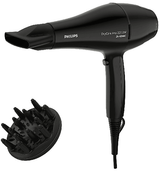REACONDICIONADO Seminuevo Muy bueno Secador - Philips BHD274/00 Pro DryCare, Ionizador, Thermoprotect, 2200W, 6 temperaturas y velocidades, Negro
