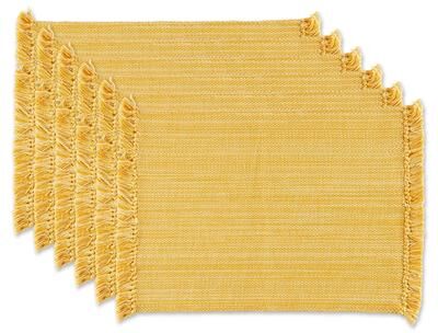 DII Variegated Redwood Fringe Placemat Set/6