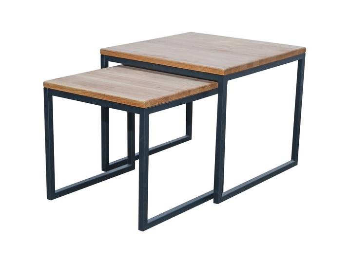 Beistelltisch 2er-Set Vedo natur geölt Wildeiche B 40 H 38 cm - Beistelltisch 2er-Set