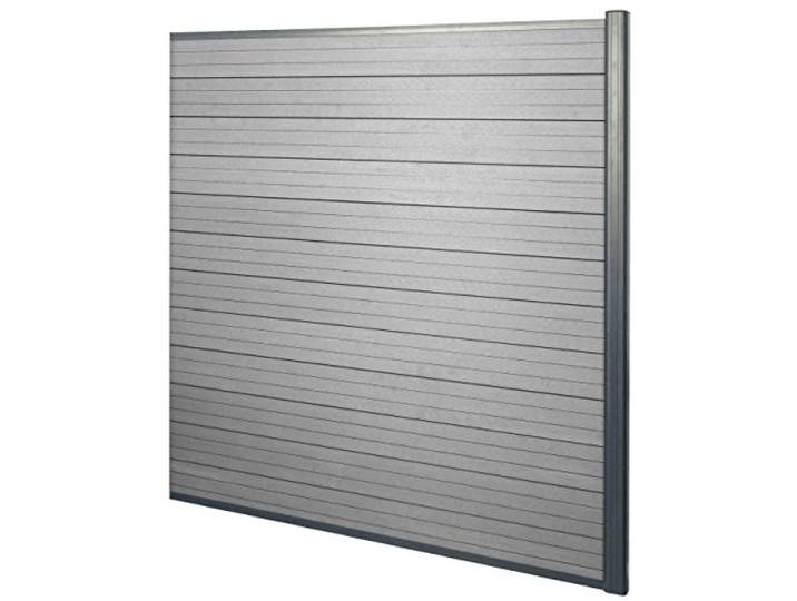 Mendler WPC-Sichtschutz Sarthe Erweiterungselement 1,85m - grau
