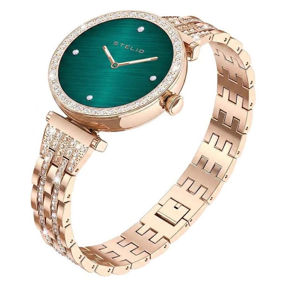 Stelio STSWL102GD LUSSO GEM AI Damen-Smartwatch + YES-Armband, Gold (38 mm, Gold, ohne SIM) (STSWL102GD)