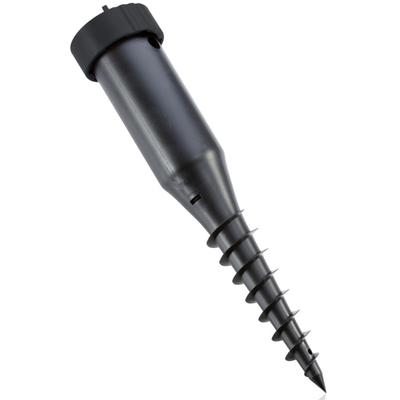 Einschraub-Bodenhülse LEIFHEIT, schwarz, B:10,4cm, Kunststoff, Metall, Bodenanker, für Wäschespinnen