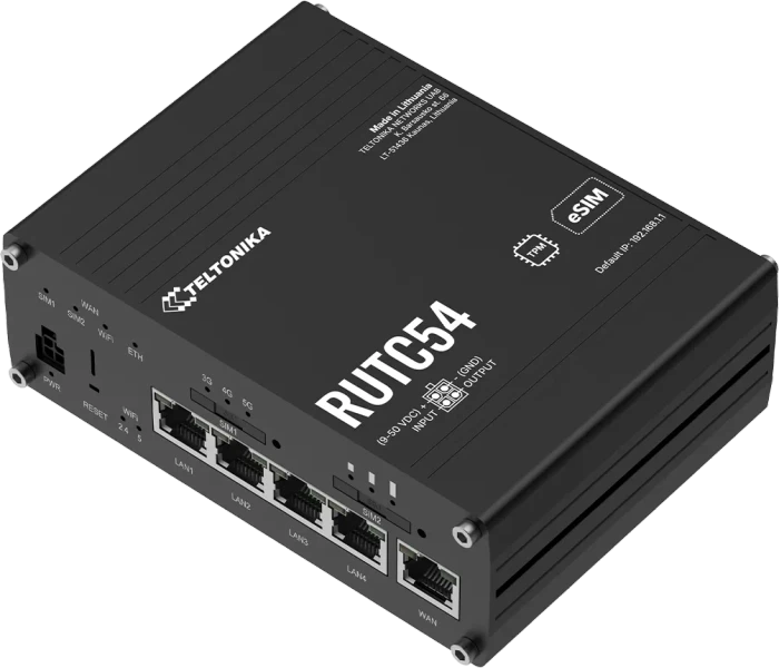 Teltonika RUTC54 Global Router 5G modem with dual SIM & eSIM