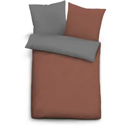 Bettwäsche Renforcé kardinal (BL 135x200 cm) - rot - BL 135x200 cm