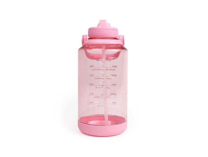 Fitness Motivations Wasserflasche 2 Liter Pink