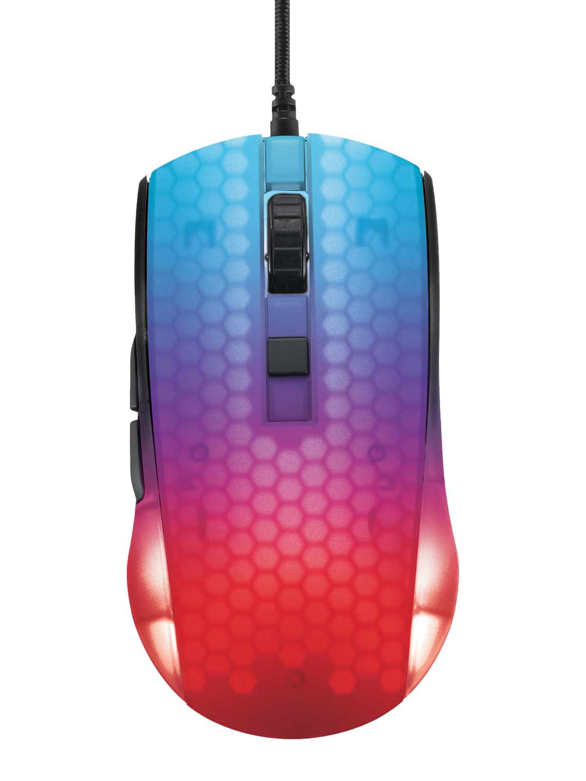 Deltaco GAMING DM310 Transparent RGB Ultralight Wired - Gaming Maus (Schwarz)