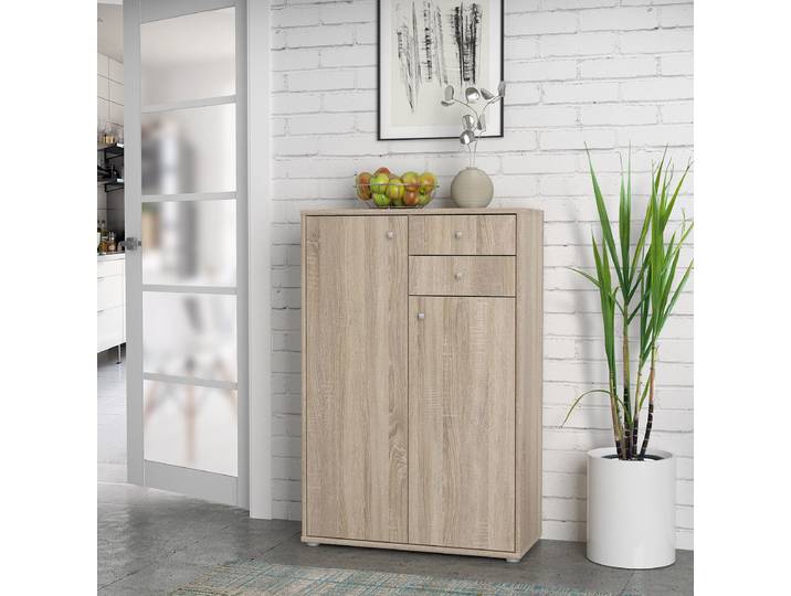 Kommode Typ A 74 x 111cm Beige/Eiche Sonoma Dekor