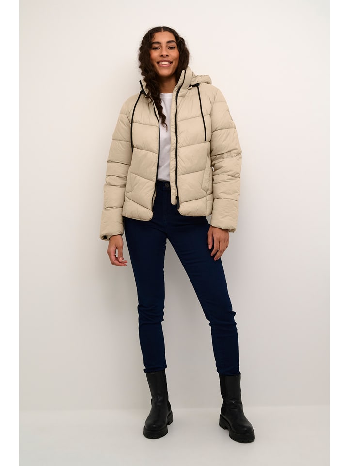 Kaffe Steppjacke in Beige - 36