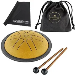 Meinl Sonic Energy MSTD3G Tongue Drum mit Poliertuch (Perkussion), Perkussion, Gold