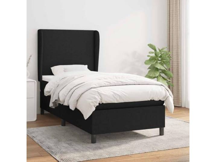 RJPLMFV Lattenrost, Matratze, Schwarz, 80 x 200 cm, Stoff Verstellbarer Kopf, Taschenfedern, mittlere Unterstützung, atmungsaktiv, langlebig
