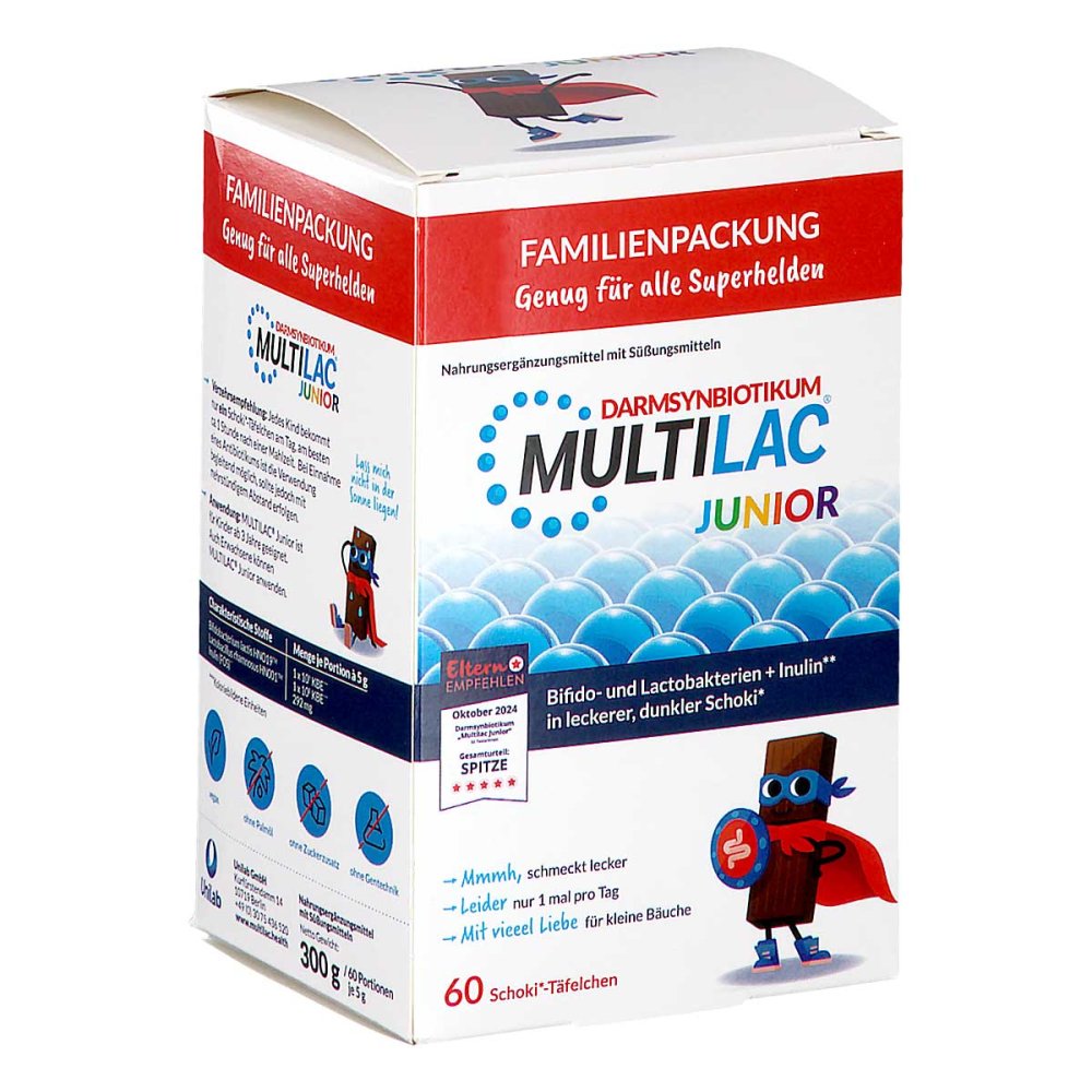 Unilab GmbH Multilac Darmsynbiotikum Junior Täfelchen 20059047