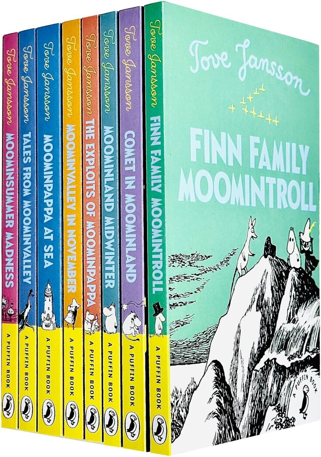 Moomintroll Series Books 1-8 Collection Set by Tove Jansson - Puffin Paperback - Ages 8-12 - Classic Moomin Children's Fiction Box Set