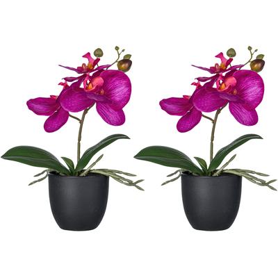 Kunstorchidee CREATIV GREEN "Orchidee Phalaenopsis", pink, H:23cm, Kunststoff, Kunstpflanzen, mit naturgetreuen Blüten