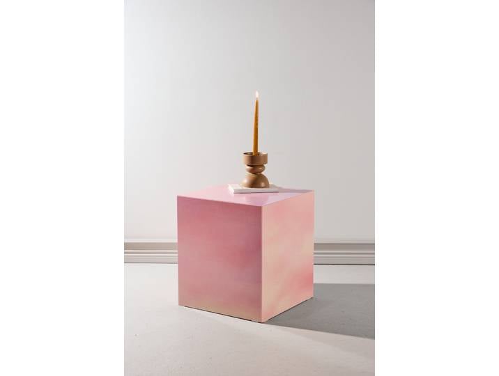 Couchtisch VENTURE HOME York, kompakter Couchtisch, designstark & vielseitig, 40 × 40 cm , rosa (rosa, rosa), B:40cm H:45cm T:40cm, Tische, Couchtisch, Sofatisch, MDF, quadratisch, kompakt, dekorativ, klar