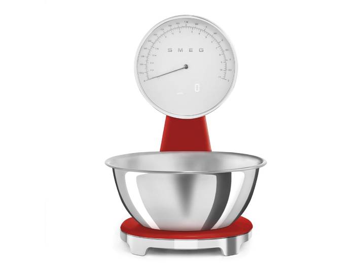 Balance de cuisine vintage rouge smeg