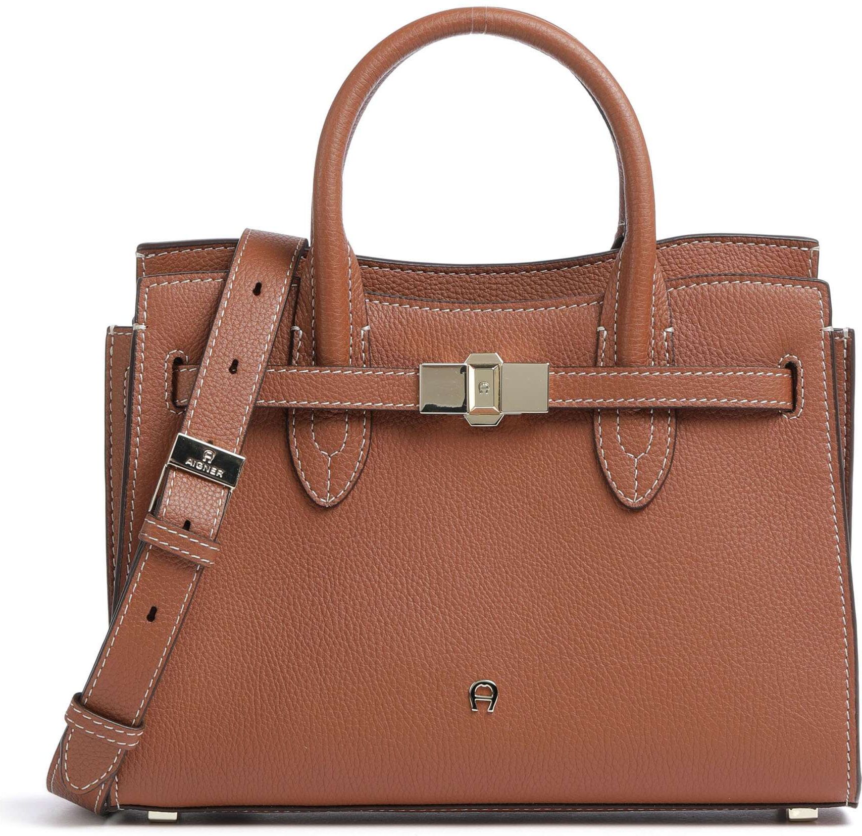 Aigner Farah M Handtasche aus Leder, braun