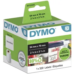 DYMO® Original Etikett für LabelWriter™, Mehrzweck - weiss - permanent haftend, 1 x 320 Etiketten