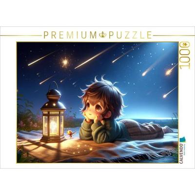 CALVENDO Puzzle Wünsche unter dem Sternenhimmel: Eine magische Sommernacht | 1000 Teile Lege-Größe 64x48cm Foto-Puzzle für glückliche Stunden