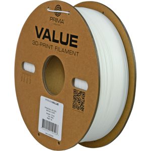 Prima Filament Value PETG, weiß, 1,75mm, wetterbeständig, schlagfest, 1kg Spule