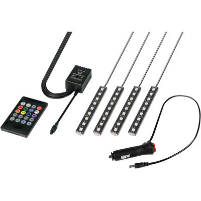 LED Lichtleiste EUFAB "LED Innenraumbeleuchtung 12V", schwarz, B:9cm H:33cm L:4cm, Leuchten