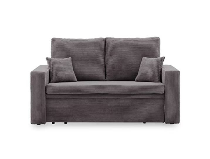 Sofa Aikido I 150x85 - mit schlaffunktion - Farben zur Auswahl - modernen Sofa - mit Bettkasten - Moderner Cordstoff - Stoff POSO (POSO 022)