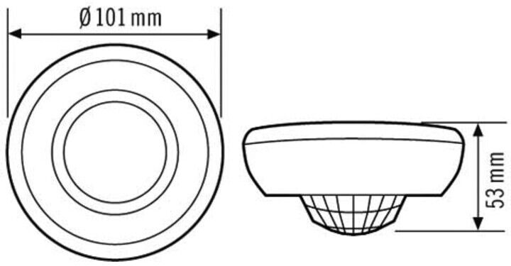 ESYLUX Decken-Präsenzmelder 360° fernbedienbar PD 360i/24 BASIC (EB10430879)