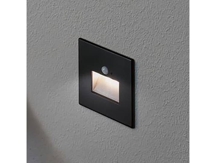 LED-Einbauleuchte Quadro Sensor 8 x 8 x 4cm Schwarz/Schwarz Polycarbonat LED LED-Platine