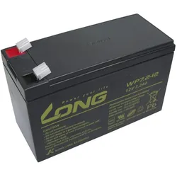 Blei-Akku Long WP7.2-12A/F2, 10-Jahres-Batterie, 6,3 mm Faston Anschluss, 12 V, 7,2 Ah
