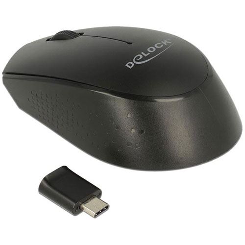 Delock Maus USB schwarz (kabellos)