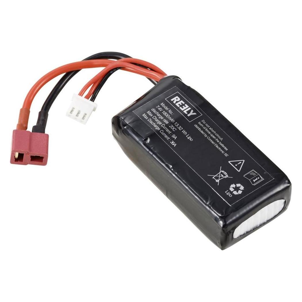 Reely Modellbau-Akkupack (LiPo) 7.4 V 1800 mAh Zellen-Zahl: 2 Racingpack T-Buch (1800 mAh, 7.40 V) (RE-8705352)
